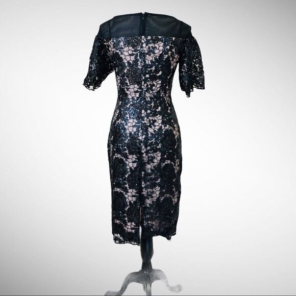 Calvin Klein Women's Embellished Lace Sheath Dress - Picture 4 of 8